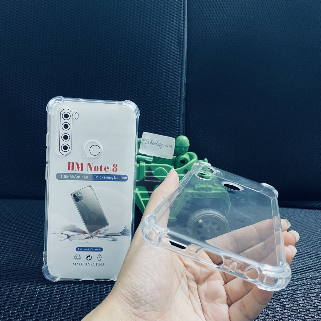 Ốp lưng chống sốc Xiaomi Redmi note 8/ Redmi note 8 pro trong suốt cao cấp bo 4 góc chống va đập