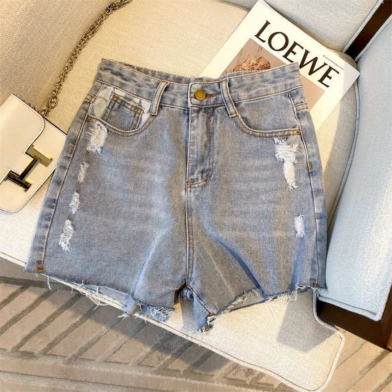 Quần Short Denim Lưng Cao Ống Rộng Thời Trang Dành Cho Nữ  tao bao