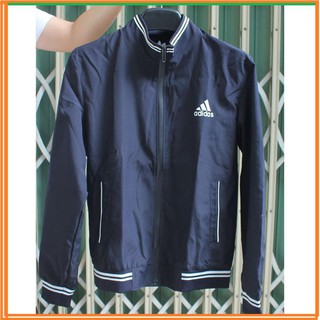 Áo khoác gió cổ đứng nam màu xanh than hàng cao cấp