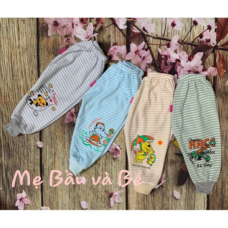 Quần nỉ kẻ mỏng cho bé