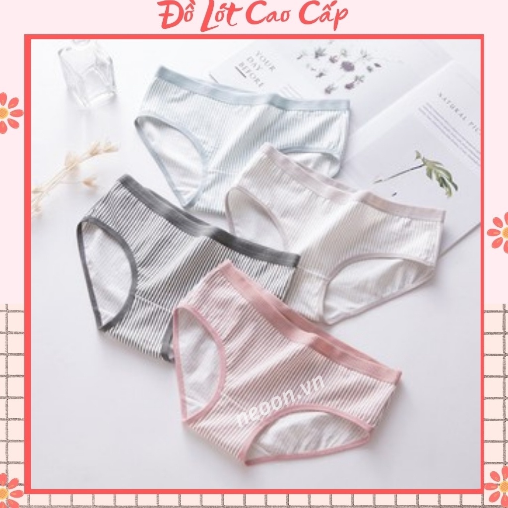 Quần Lót Nữ 💥 FREESHIP 50K 💥 Quần Lót Cotton Kẻ Sọc Cao Cấp Co Dãn 4 chiều 031