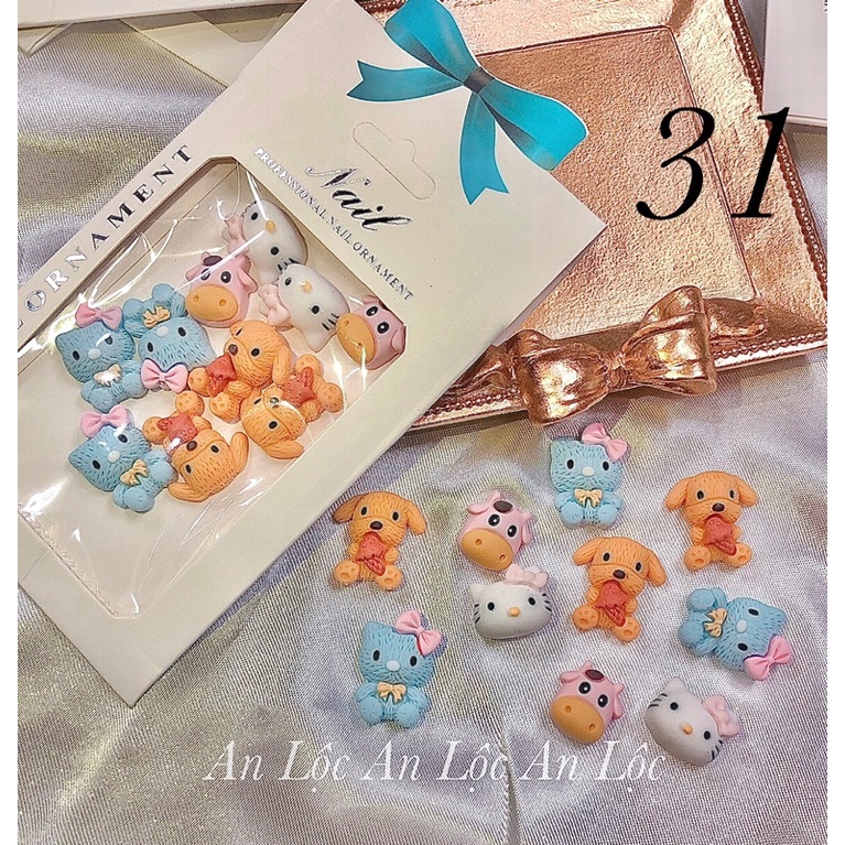 Set gói charm trang trí móng