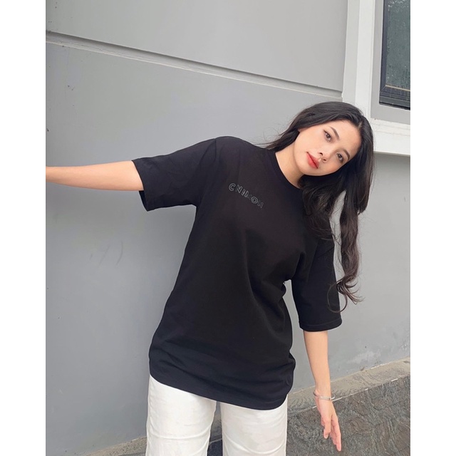 Áo phông unisex CINIMON BASIC TEE local brand tay lỡ màu đen