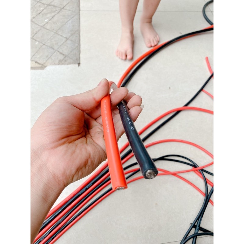 1 mét Dây AWG siêu mềm, chịu nhiệt độ cao, dòng điện lớn
