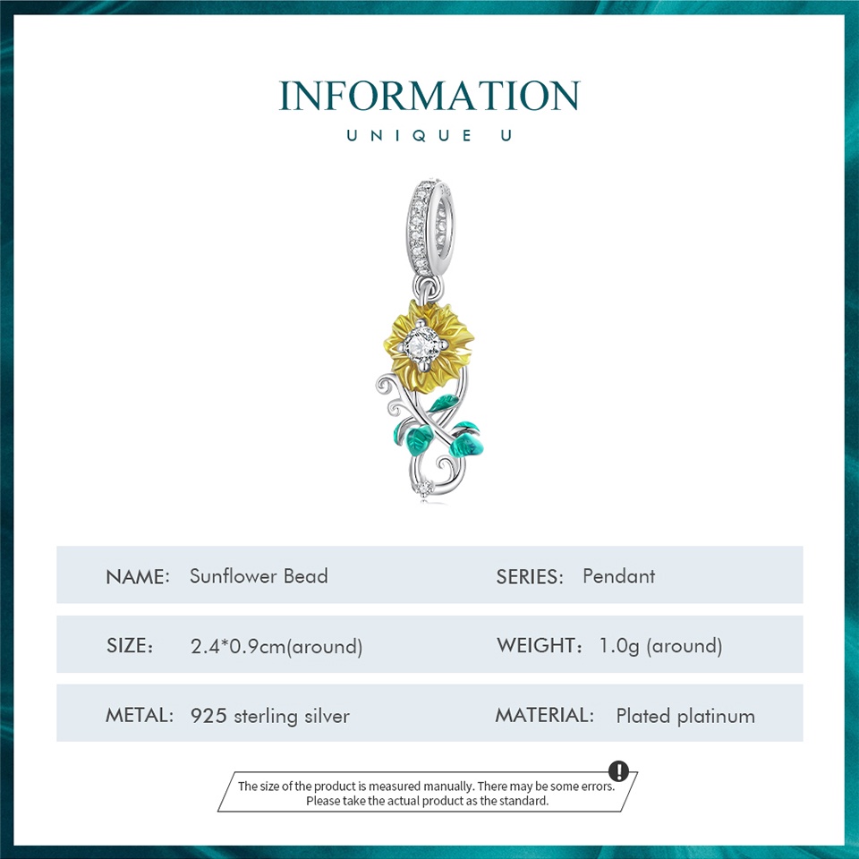 BAMOER Hạt Xỏ Lỗ Bằng Bạc 925 Dùng Làm Trang Sức Thời Trang DIY