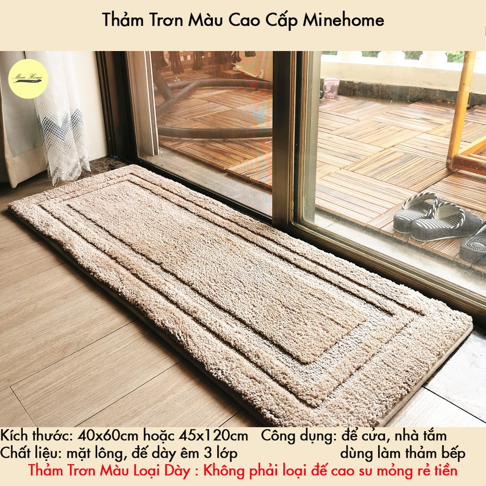 Thảm lau chân trải sàn trang trí Minehome chùi chân chống trơn trượt thấm nước 2 kích thước dài 40x60 và 45x120cm