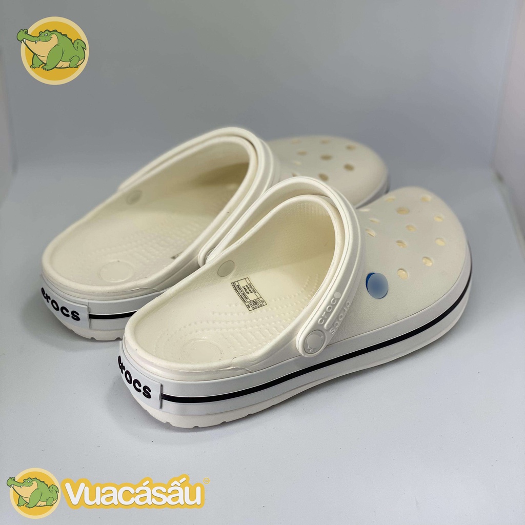Dép CROCS CROCBAND CLOG Nam Nữ Trắng , Form đẹp, Mềm Nhẹ và Êm Ái, Không mùi, chống trơn trượt - Vua Cá Sấu