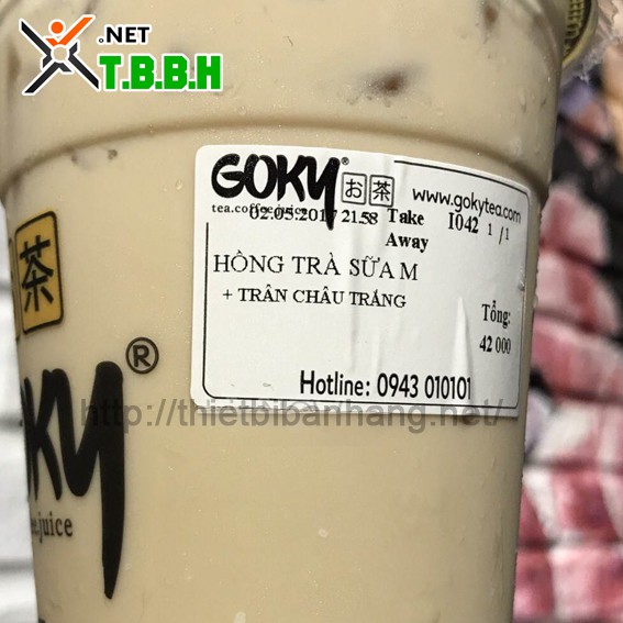 Tem nhãn dán ly cốc trà sữa