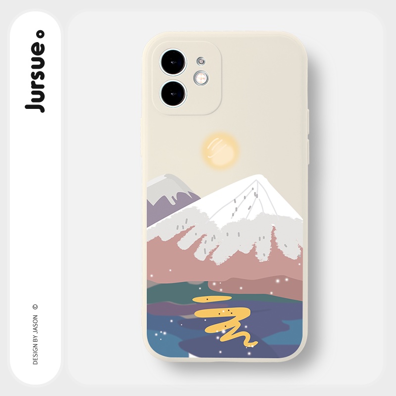 Ốp lưng JURSUE silicon mềm hình dễ thương đẹp cho iPhone 13 12 11 Pro Max SE 2020 X XR XS 8 7 ip 6S 6 Plus kute Y1756