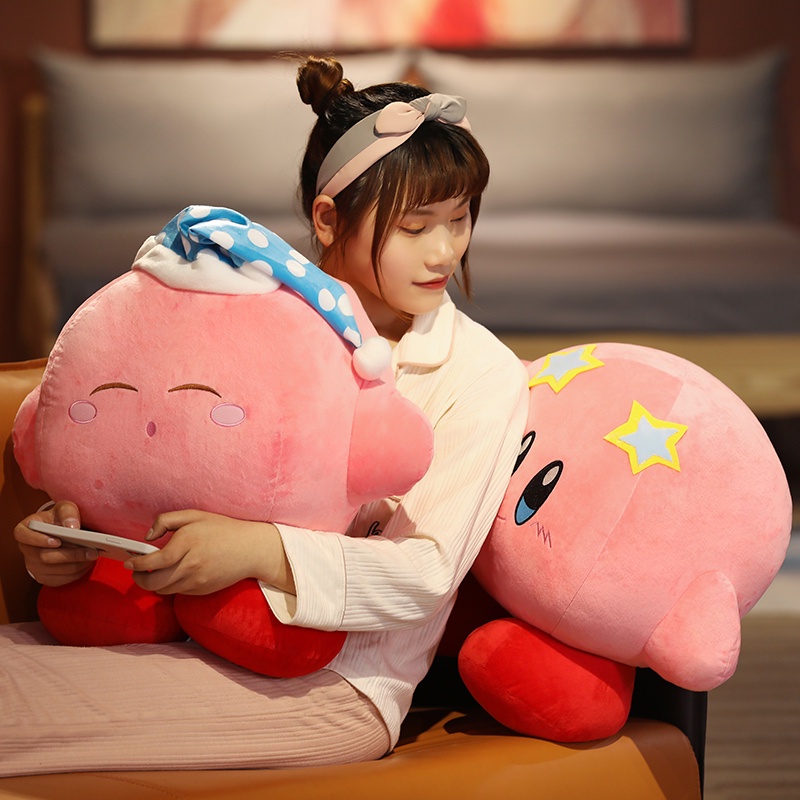 Gối Nhồi Bông Dễ Thương Hình Kirby Hoạt Hình Hai Chiều Thoải Mái Làm Quà Tặng Sinh Nhật Cho Trẻ