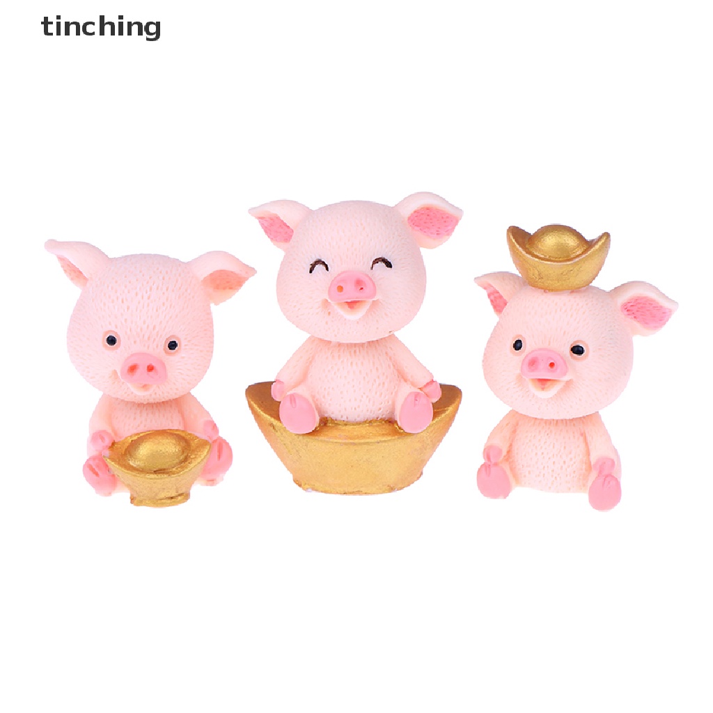 Mô Hình Chú Heo May Mắn mini Trang Trí Sân Vườn Mới