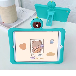 Silicone Case For Apple iPad2 iPad3 iPad4 air1 air2 air3 mini1 mini2 mini3 mini4 mini5 mini2019 iPad5 iPad6 iPad7th iPad8th iPad9 iPad10.2 Pro9.7 Pro10.5 Bracket Cover