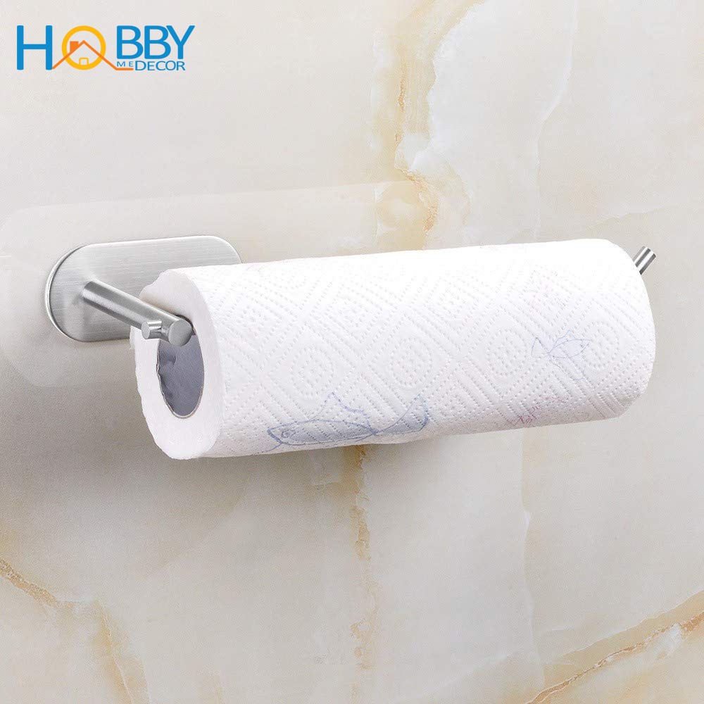 Móc treo cuộn giấy dài lau bếp dán tường inox 304 Hobby Home Decor G10 kèm keo dán không rỉ sét