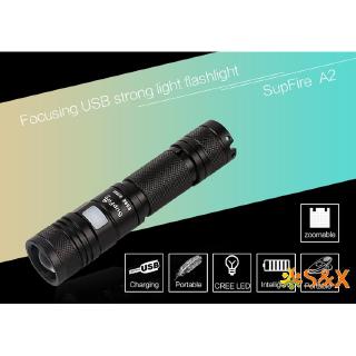 S&X SUPFIRE A2 Cree XM-L2 T6 950LM 5-Mode USB Zooming LED Flashlight Torch