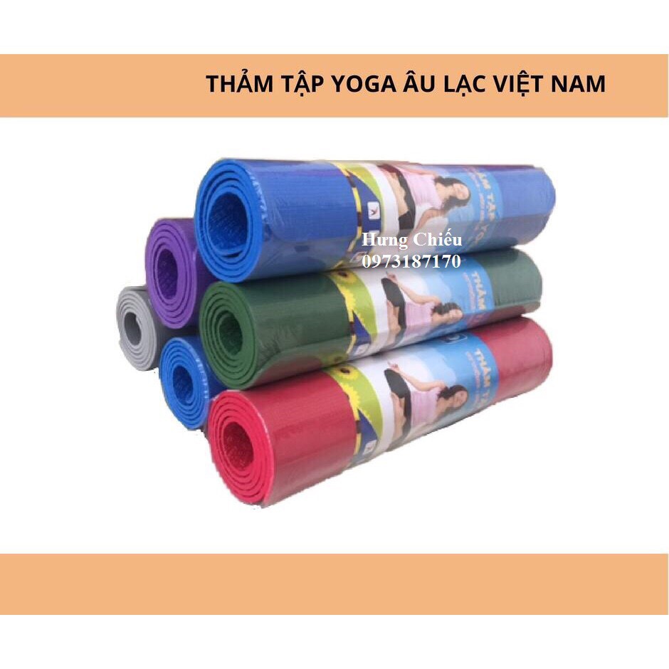 (Loại chất đẹp) Thảm tập YOGA Âu Lạc (có kèm túi đựng)