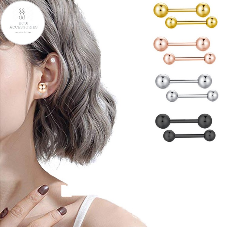 Khuyên Tai Nam Nữ Minimal Earrings-Mables, Khuyên Tai Bi Tròn Đẹp (giá 1 đôi)