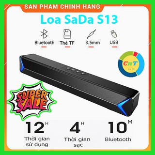 Loa vi tính soundbar bluetooth s13 - hỗ trợ bluetooth, usb, tf, jack 3.5mm