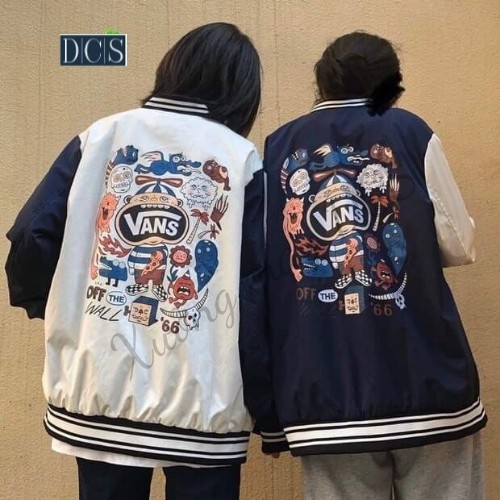 Áo Khoác Áo Bomber Nam Nữ Unisex Van Chất Kaki Phong Cách Streetwear Mặc Đông Ấm Áp SP21