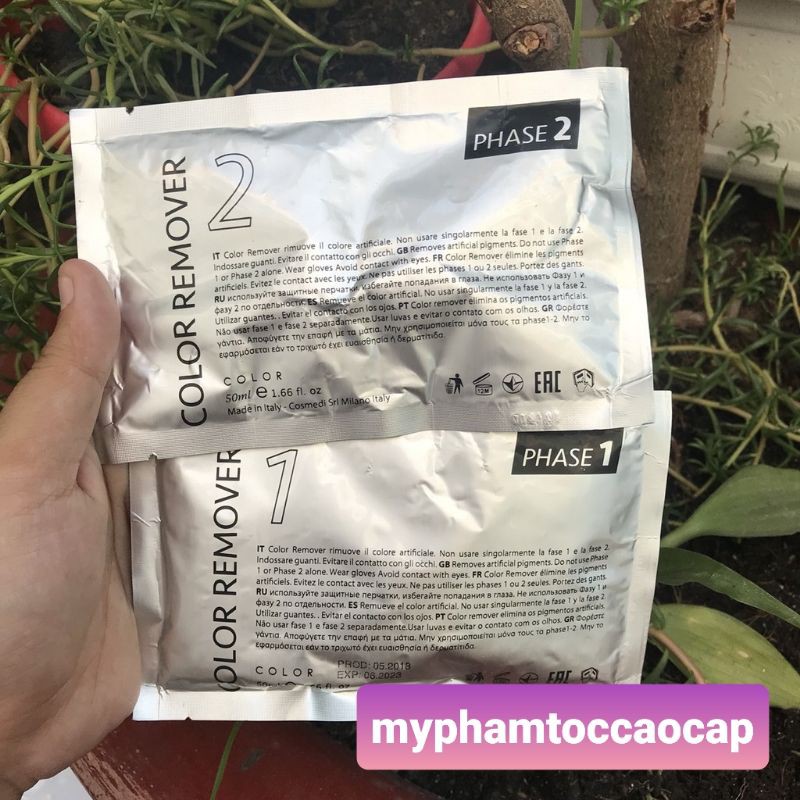 Combo Bóc màu tóc nhuộm Teotema color removed 50ml x2