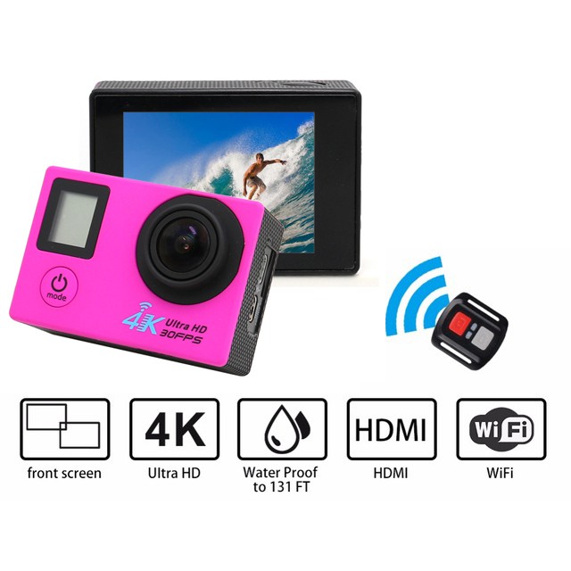 Camera Thể Thao Hành Động 4k 20mp Với Màn Hình Lcd Điều Khiển Từ Xa Hd Sony