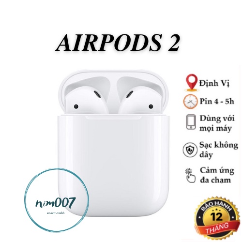 Tai nghe Bluetooth Không Dây A 2 Bản Cao Cấp Full Chức Năng Định Vị - Đổi Tên - Bluetooth 5.0. Dùng được tất cả dòng máy