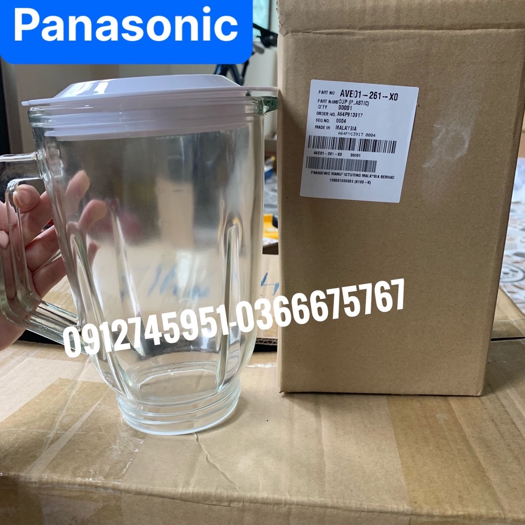 Cối thủy tinh máy xay panasonic 1,5 lit gx1561, gx1511sp,mx v310