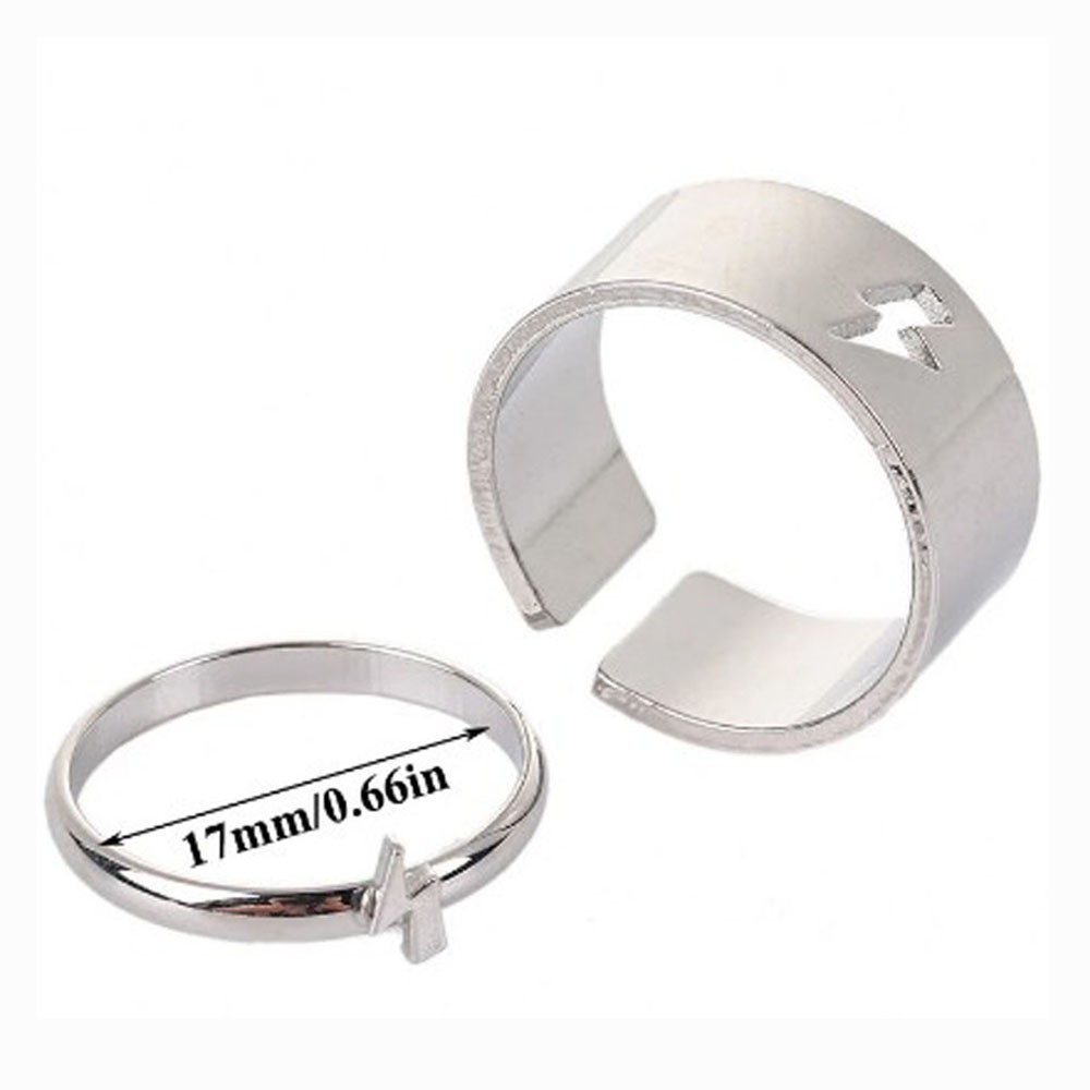 Set Nhẫn Đeo Tay Kim Loại Phong Cách Vintage Cho Cặp Đôi