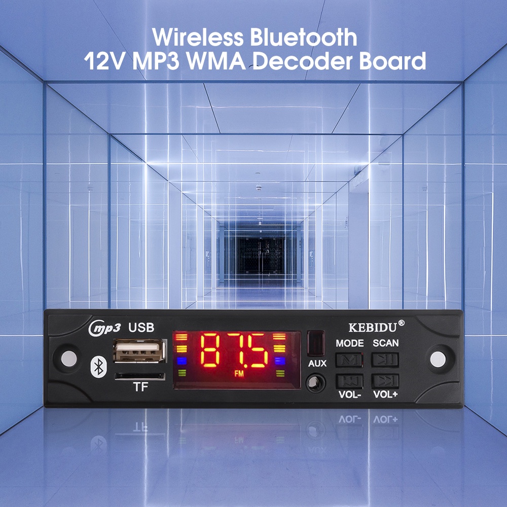 Máy Nghe Nhạc MP3 Không Dây Bluetooth 5.0 5-12V Màn Hình Màu Hỗ Trợ FM WMA USB TF