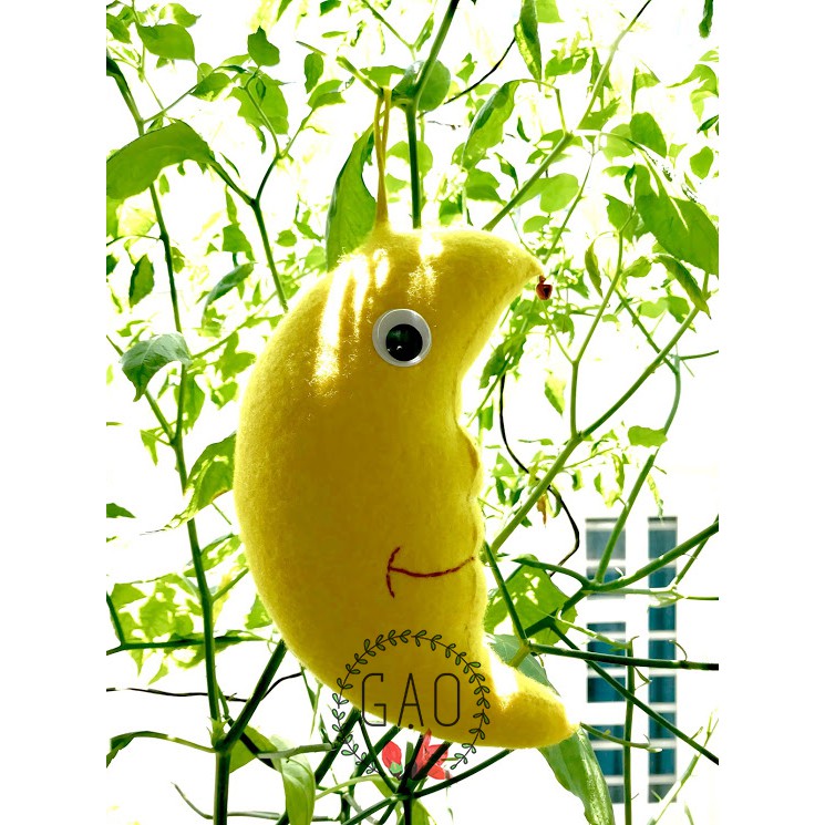 Móc khoá, treo nôi Trăng Vàng - handmade siêu cute