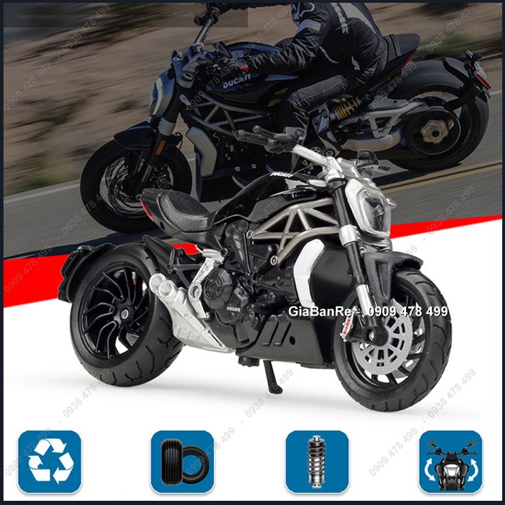 Xe Mô Hình Moto Ducati X Diavel Tỉ Lệ 1:18 - Bburago - 8808