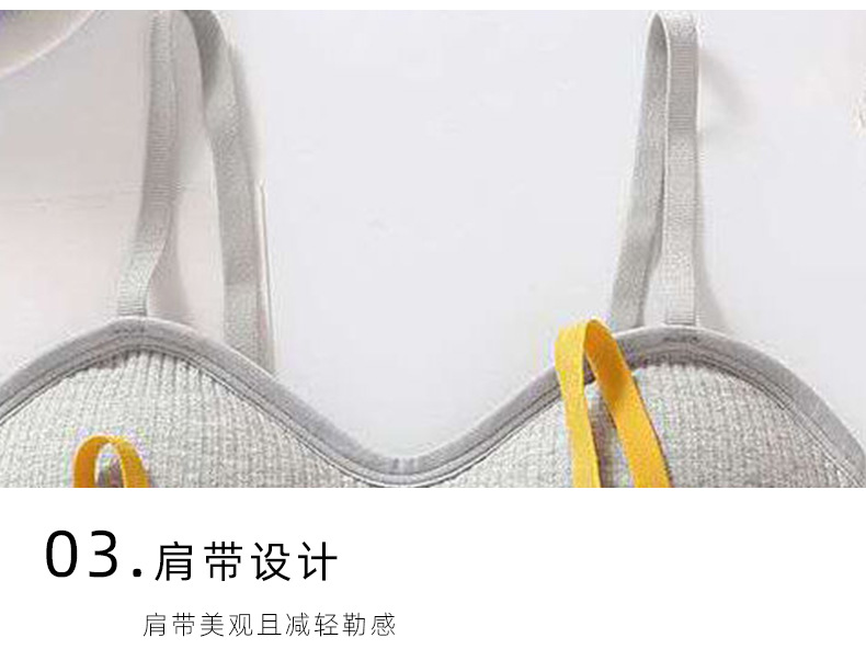 Áo lót thể thao hai dây không gọng phối đệm ngực chống nhìn trộm xinh xắn cho nữ | BigBuy360 - bigbuy360.vn