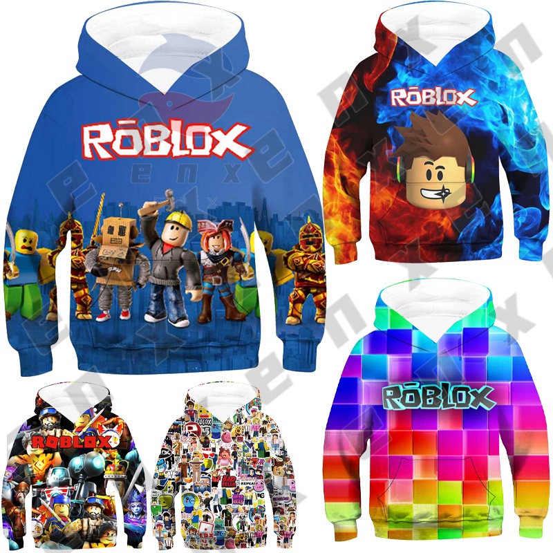 ROBLOX Áo Khoác Hoodie Thời Trang Cho Bé 3-13 Tuổi