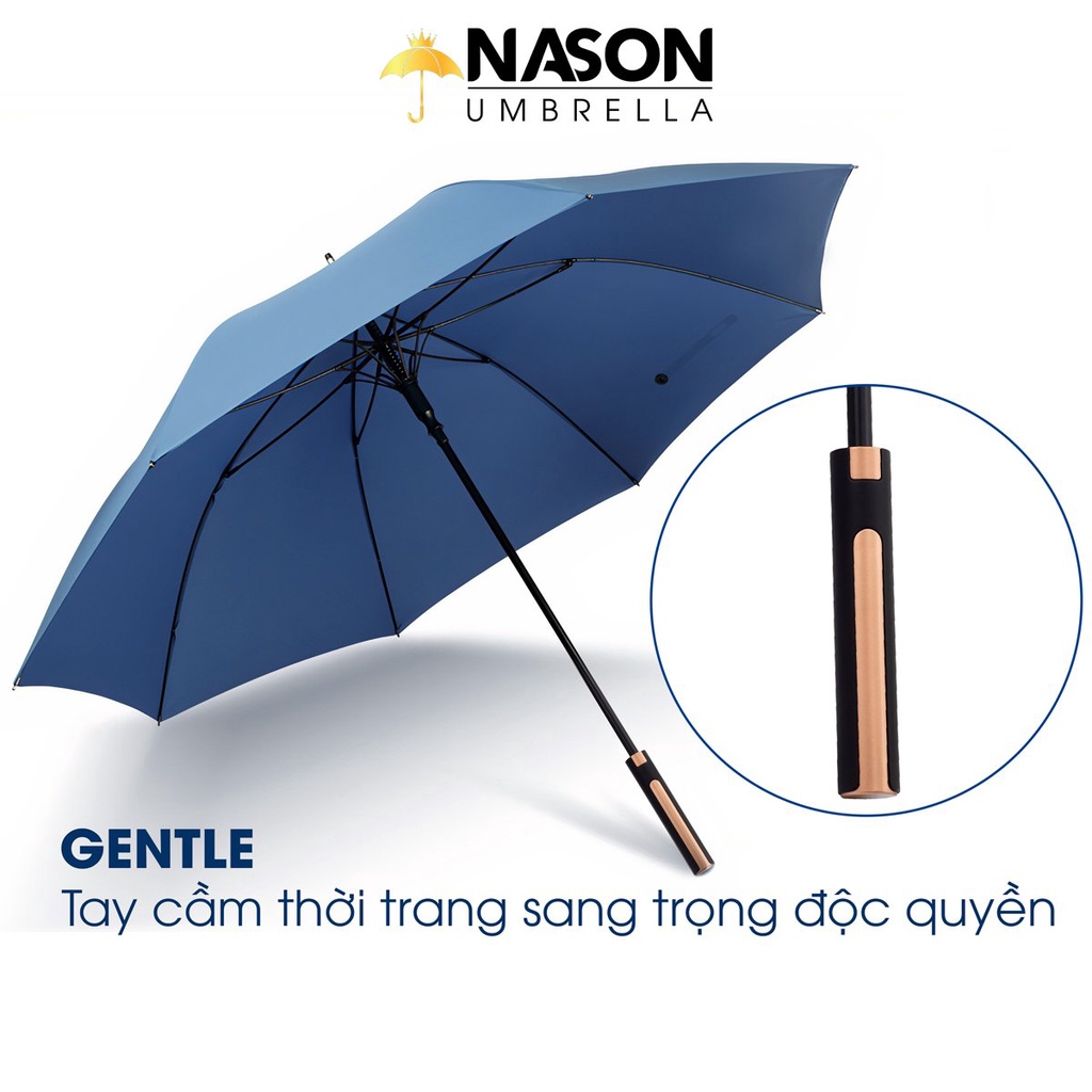 Ô dù Golf cao cấp tán rộng 27 inch Tay cầm thời trang độc quyền Nason Umbrella Khung sợi thủy tinh chống lật bền bỉ