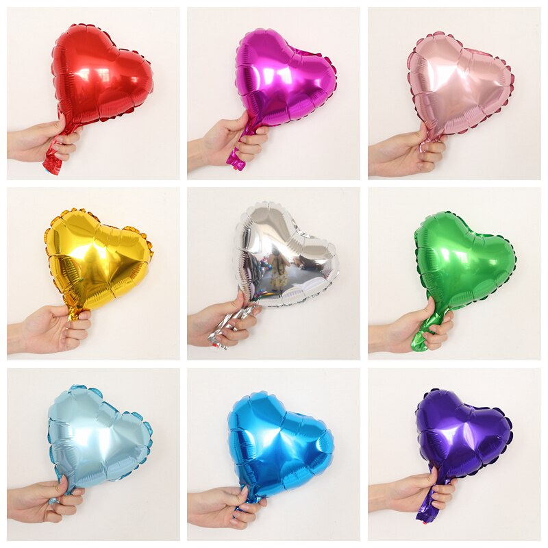 20 Bong Bóng 5 Inch Hình Ngôi Sao Trái Tim Dùng Trang Trí Tiệc
