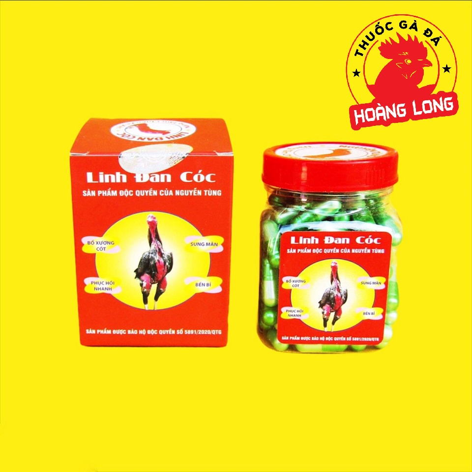 LINH ĐAN CÓC chắc khỏe gân cốt, gân gối dẻo dai cho gà đá, gà đòn, gà tre 1 HỘP 120 VIÊN