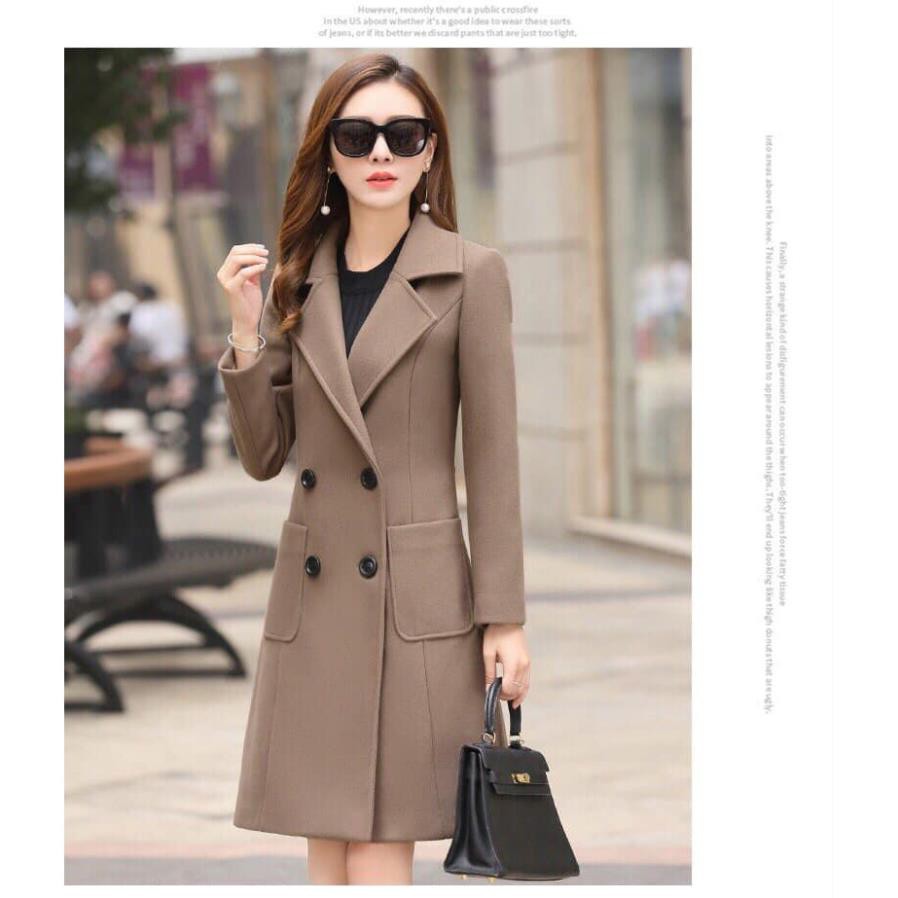 Áo Khoác Dạ Dài 4 Nút Kèm Đai , Áo Dạ Dáng Dài Túi Xéo 2 Lớp Dày Dặn Hàng Quảng Châu Cao Cấp. | BigBuy360 - bigbuy360.vn