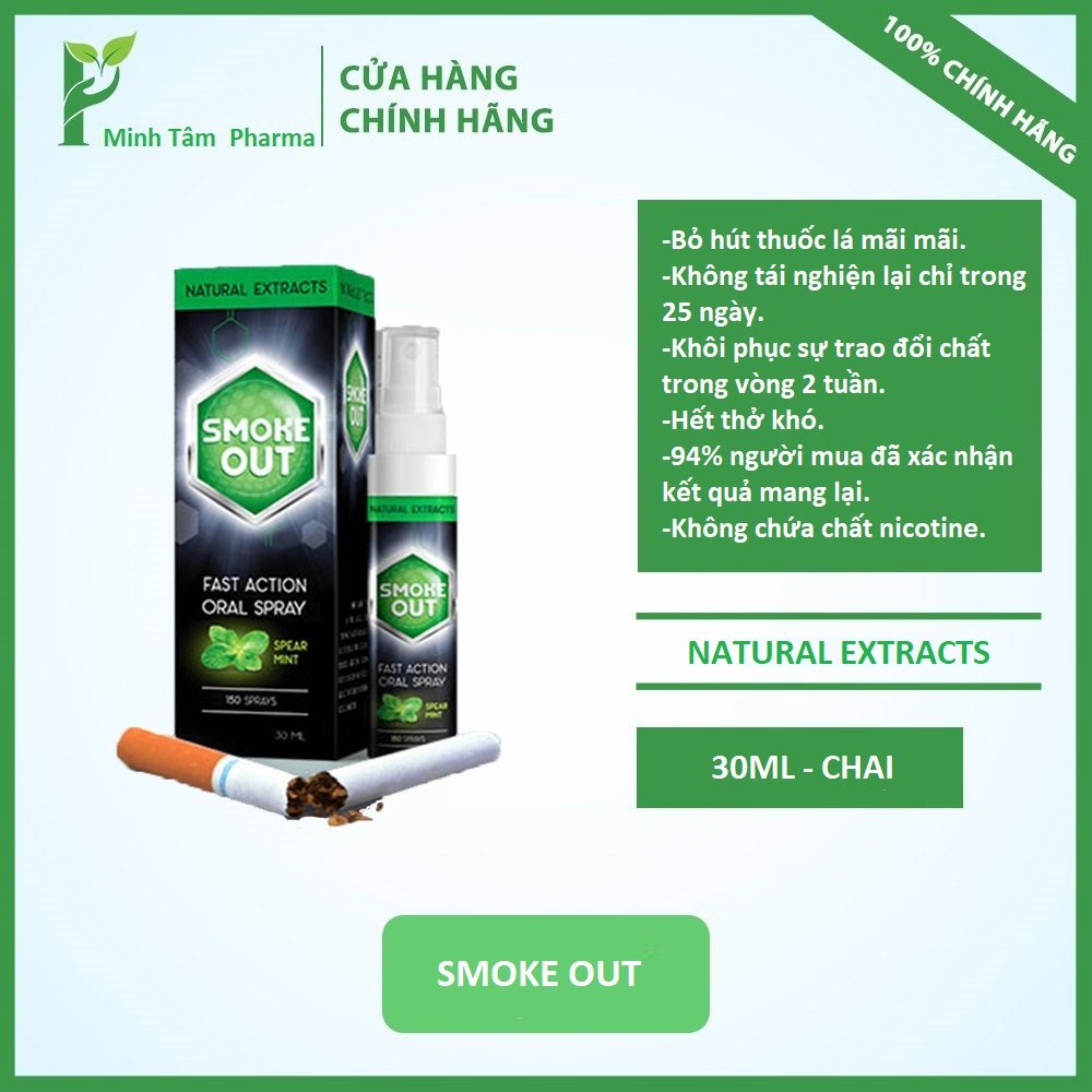 Xịt Cai Thuốc Lá Hiệu Quả Smoke Out 30 ml