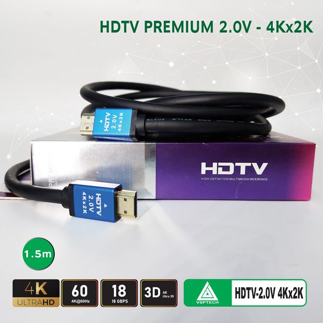 Cáp HDMI VSPTECH premium 2.0V dài 1.5 mét