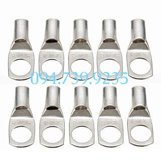 Đầu Cosse Trần SC10 lỗ 8  (15 cái/gói) - Đầu Cốt SC10 (Đầu dây 10mm, VÍt 8mm)
