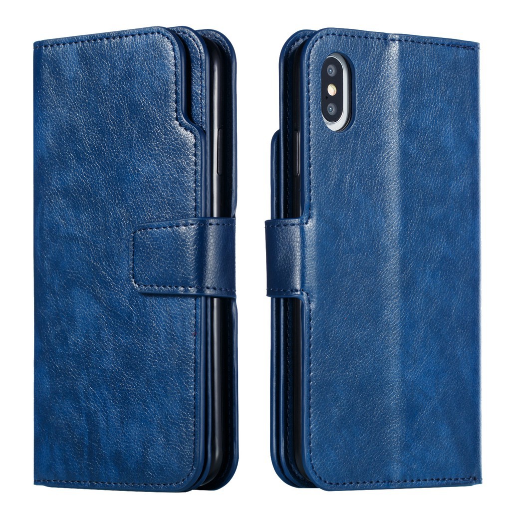 Bao da điện thoại kiêm giá đỡ có ngăn thẻ đa năng cho Iphone X/Xr/Xs/Xsmax | BigBuy360 - bigbuy360.vn
