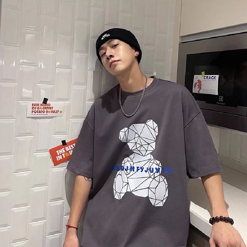 Áo Thun Tay Ngắn Dáng Rộng In Họa Tiết Hoạt Hình Phong Cách Nhật Bản Thời Trang Mùa Hè Cho Nam Và Nữ