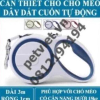 Dây xích dắt chó tự cuốn  - Chó Mèo dưới 15Kg - DD0802