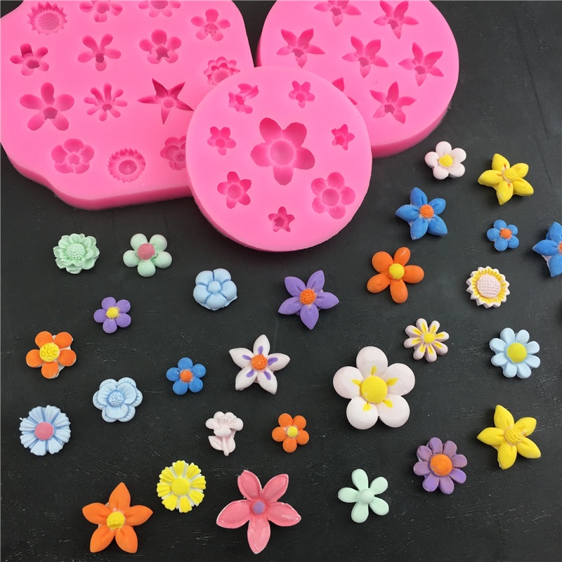 Khuôn Silicone Tạo Hình Hoa Hướng Dương Trang Trí Bánh