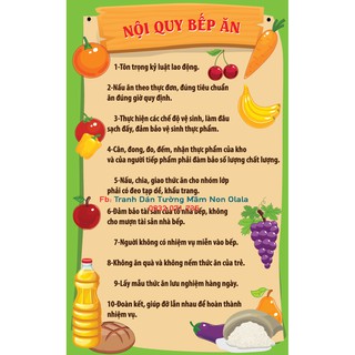 [Nội dung theo y/c] Decal dán Tường Bảng Tin, Bảng Biểu Bếp Trang trí Trường Mầm Non, Mẫu giáo, Tiểu Học