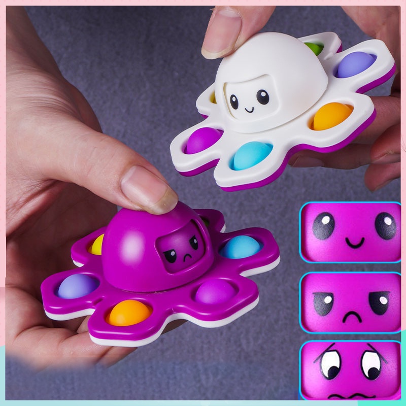 Đồ Chơi Hình Bạch Tuộc Phát Nhạc Lật Ngón Tay Độc Đáo