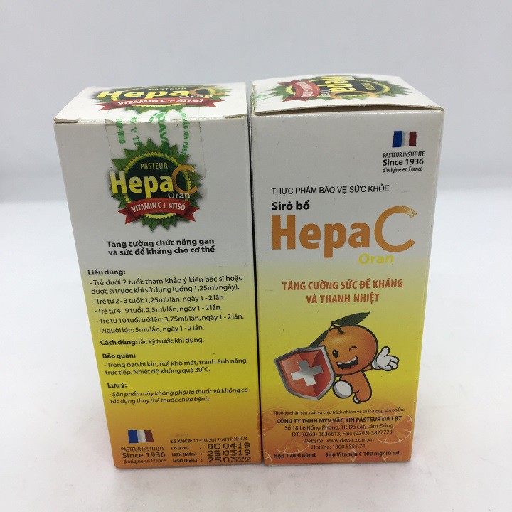 Siro HepaC ORAN Tăng cường sức đề kháng và thanh nhiệt