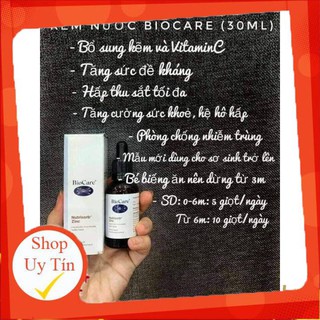 [ HÀNG CHÍNH HÃNG ] Vitamin Biocare bổ sung Kẽm và vitamin C