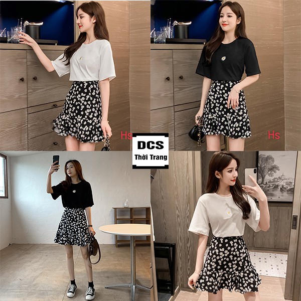 Áo Thun Freesize Hoa Cúc Thêu Ngực Chất cotton Xưởng May DCS