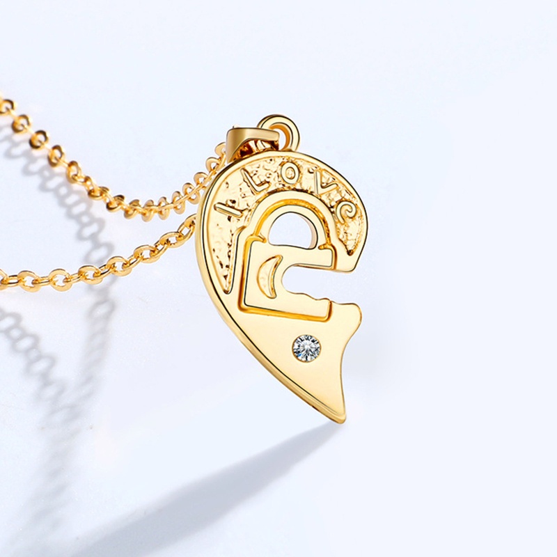 Set 2 Vòng cổ Mặt Chìa Khóa Trái Tim Cho Cặp Đôi