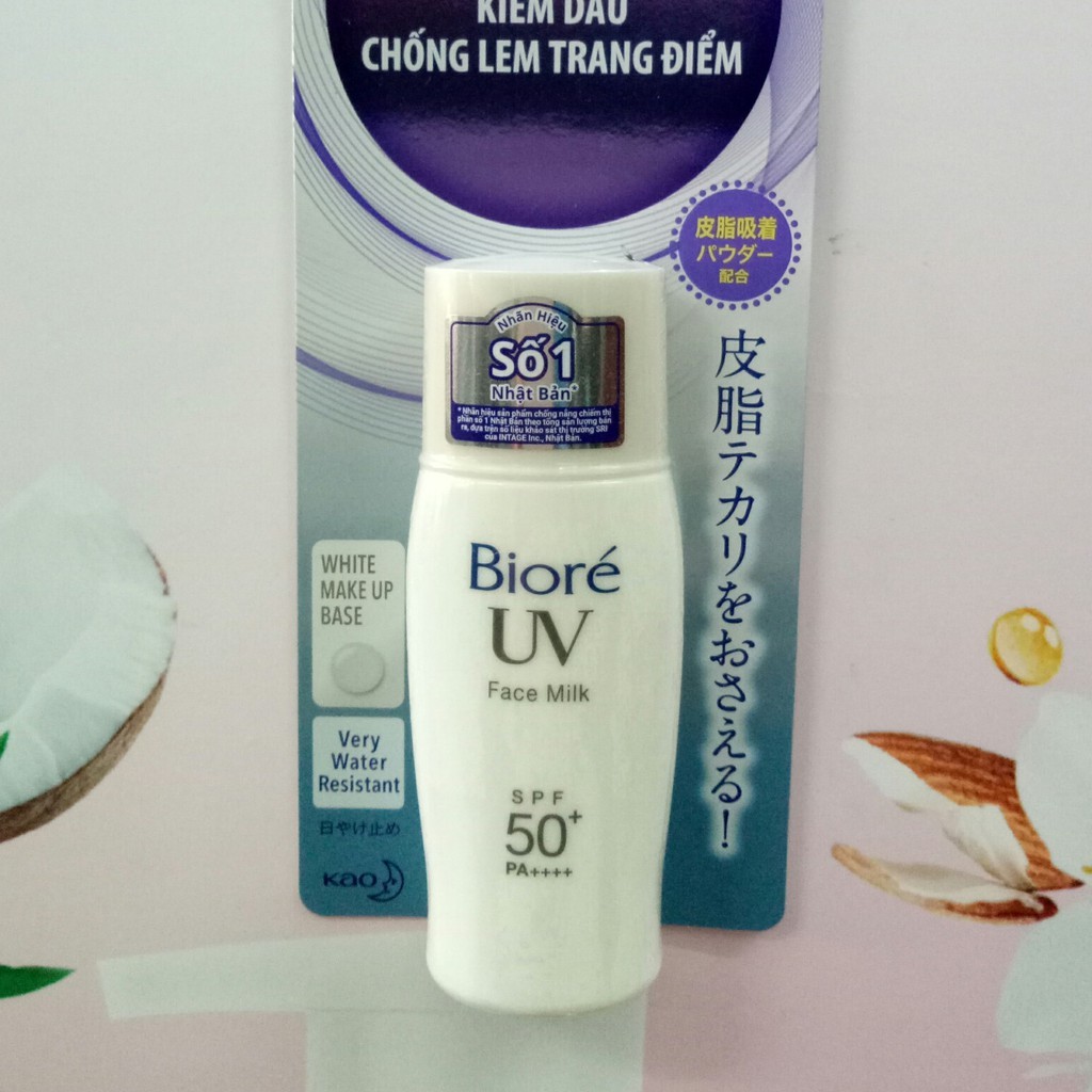 Kem chống nắng kiềm dầu chống lem trang điểm Biore 30ml